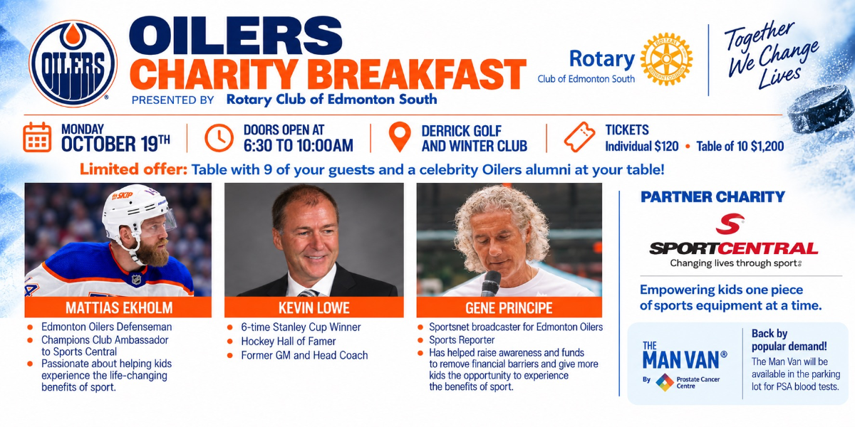 Edmonton Oilers Rotary Breakfast 2026