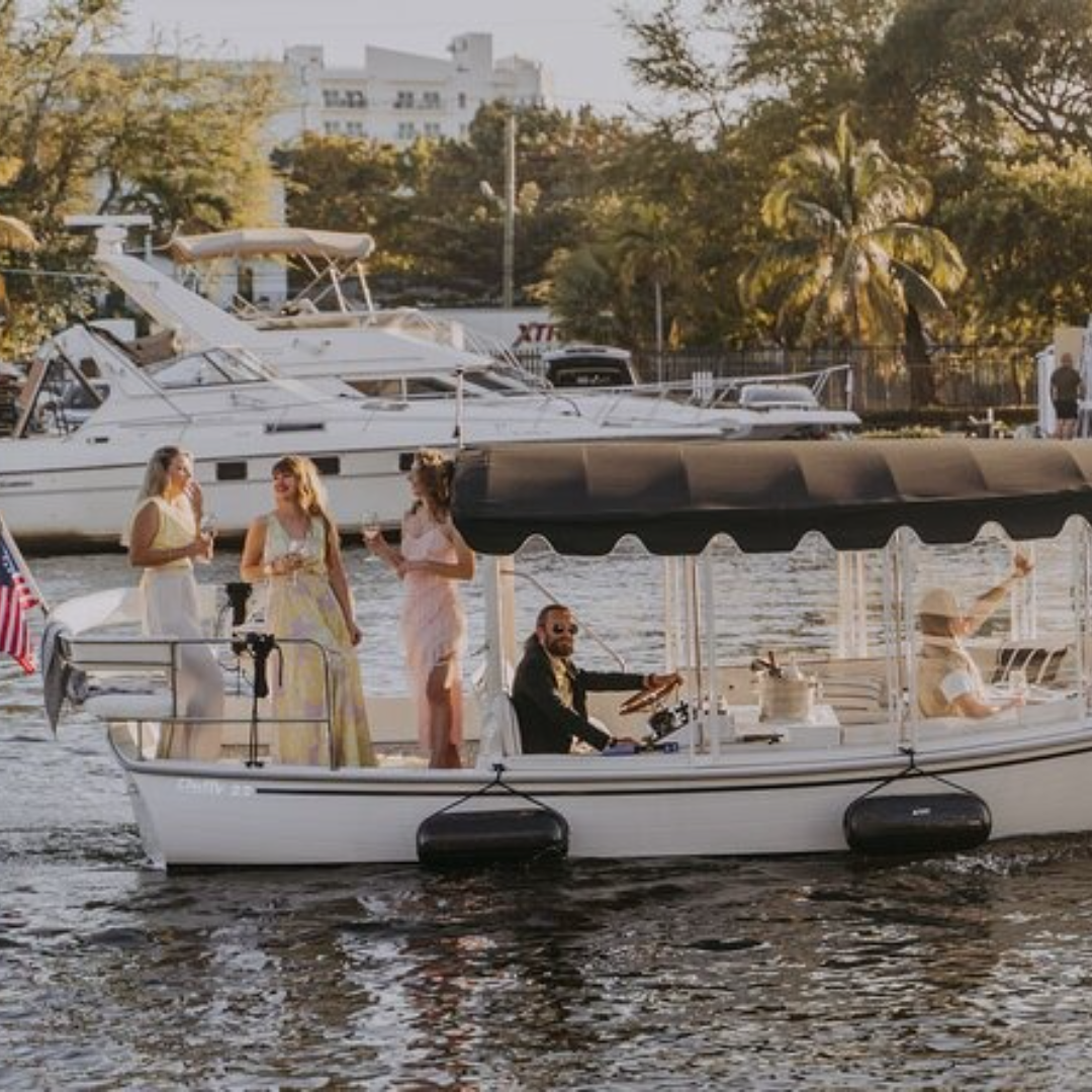 Luxury Shared Miami River E-Boat Cruise with Wine and Charcuterie