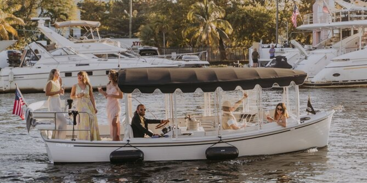 Luxury Shared Miami River E-Boat Cruise with Wine and Charcuterie