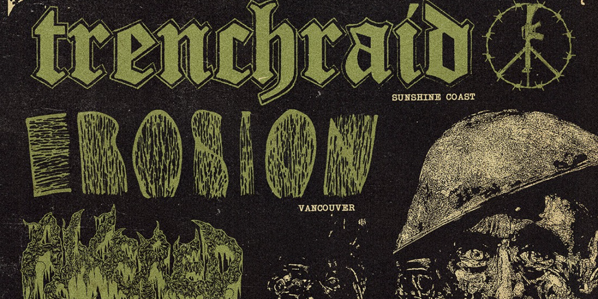 Trenchraid, Erosion, Altered Dead and Red40 event artwork from Showpass