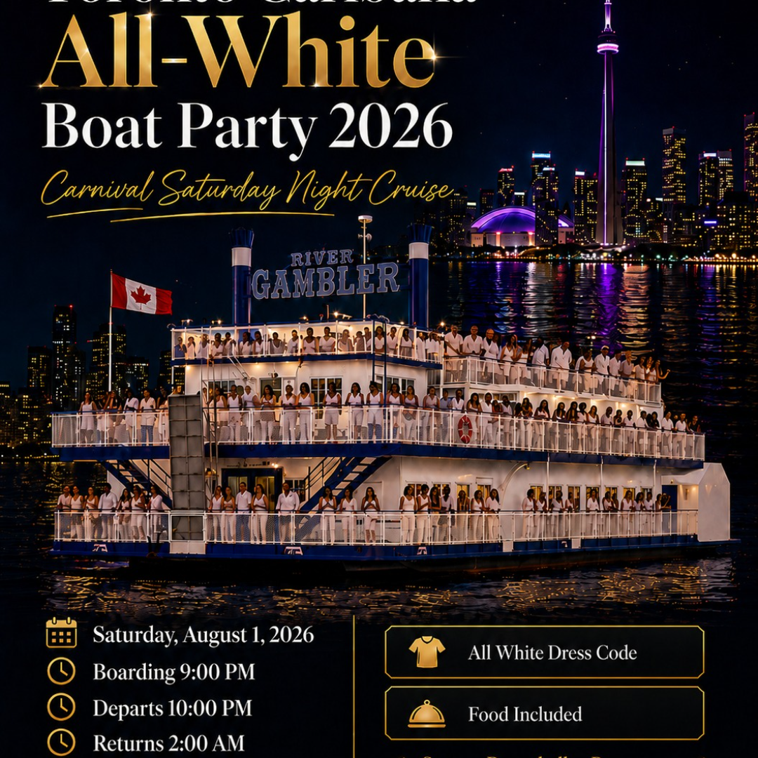 Caribana All-White Boat Party Toronto 2026 | Carnival Saturday Night Cruise