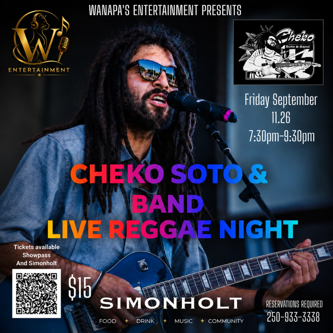 Source-aware visual for Cheko Soto & Band – Live Reggae Night at Simonholt