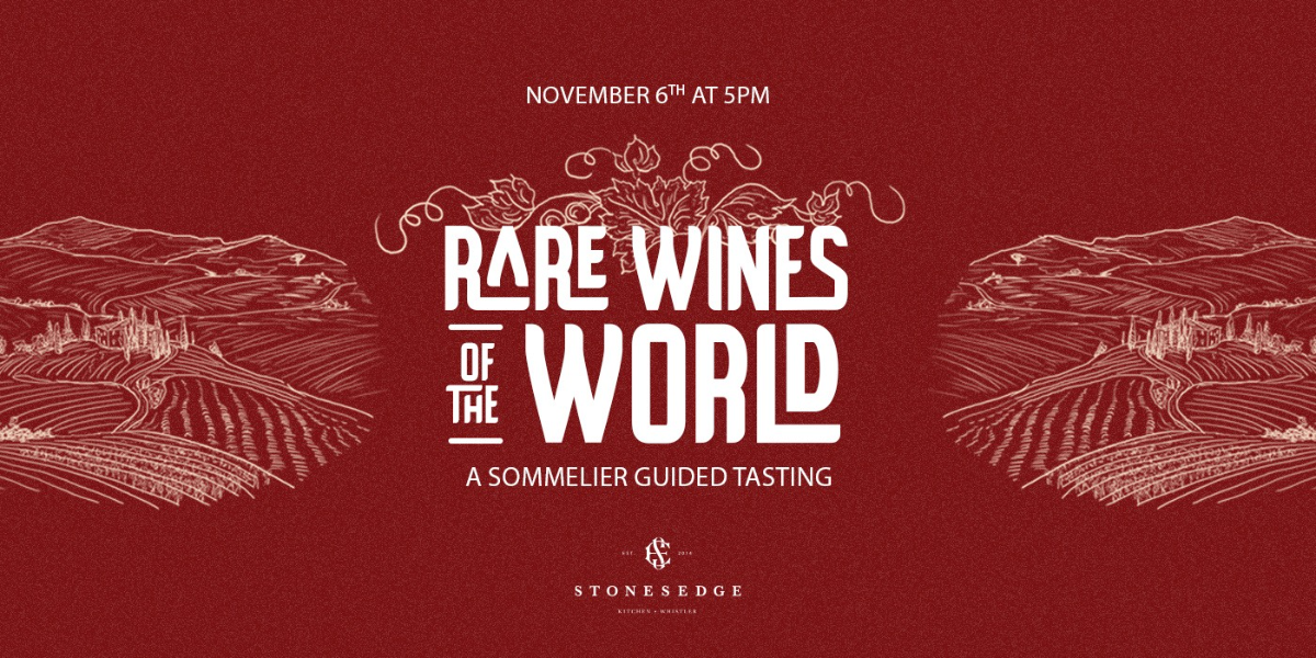 Stonesedge Kitchen: Rare Wines of the World: A Sommelier-Guided Tasting