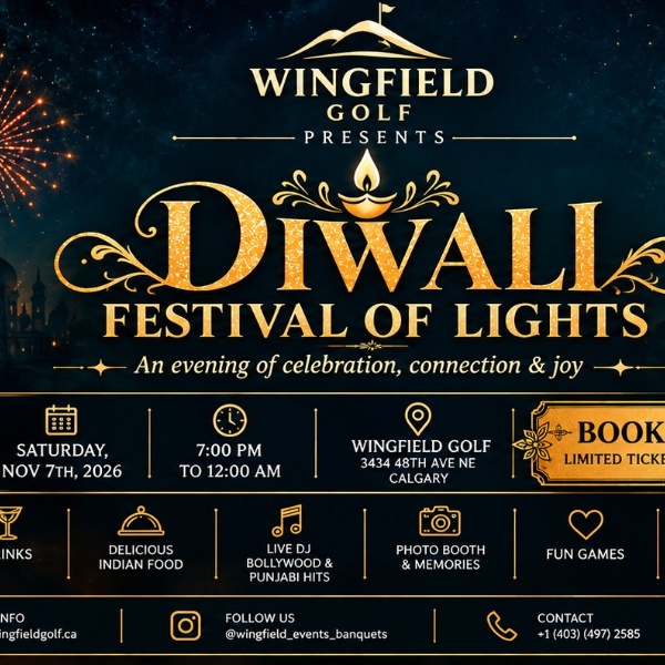 Wingfield Golf Presents: Diwali Night – Festival of Lights