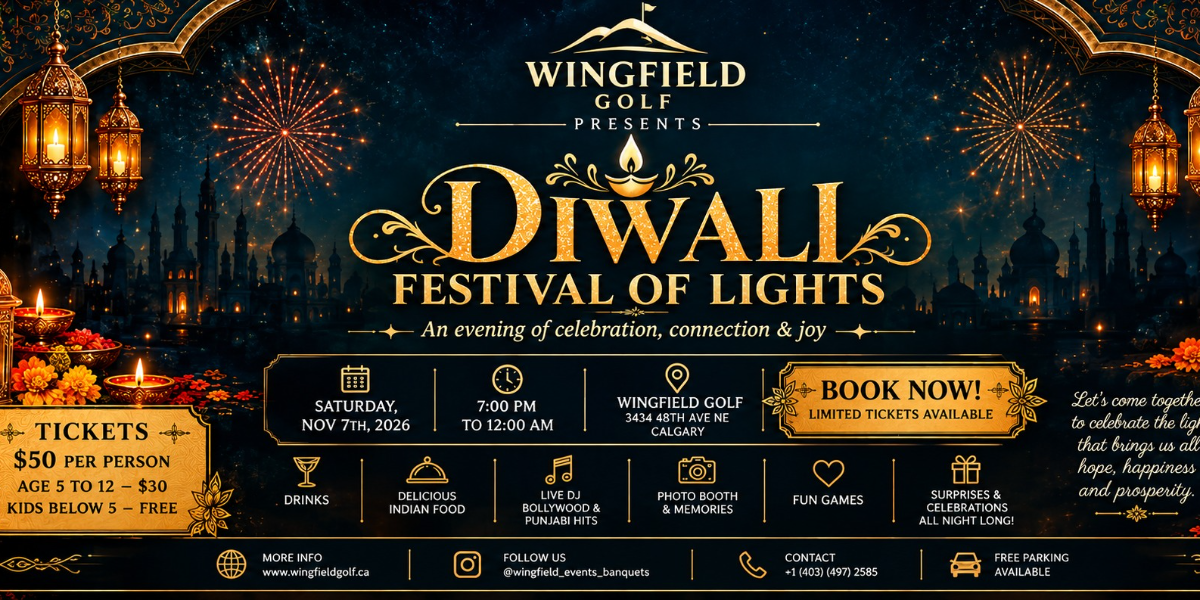 Wingfield Golf Presents: Diwali Night – Festival of Lights