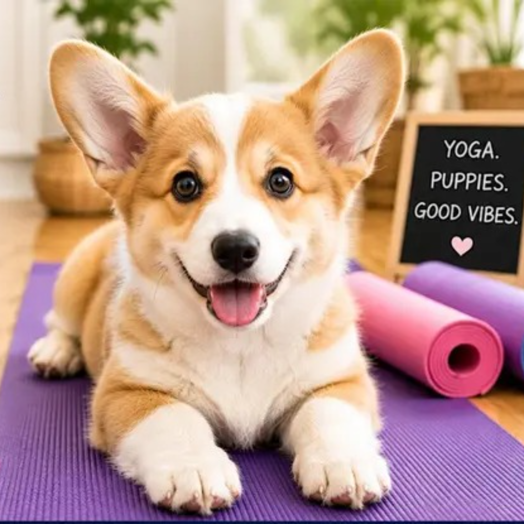 Corgi Puppy Yoga in Toronto