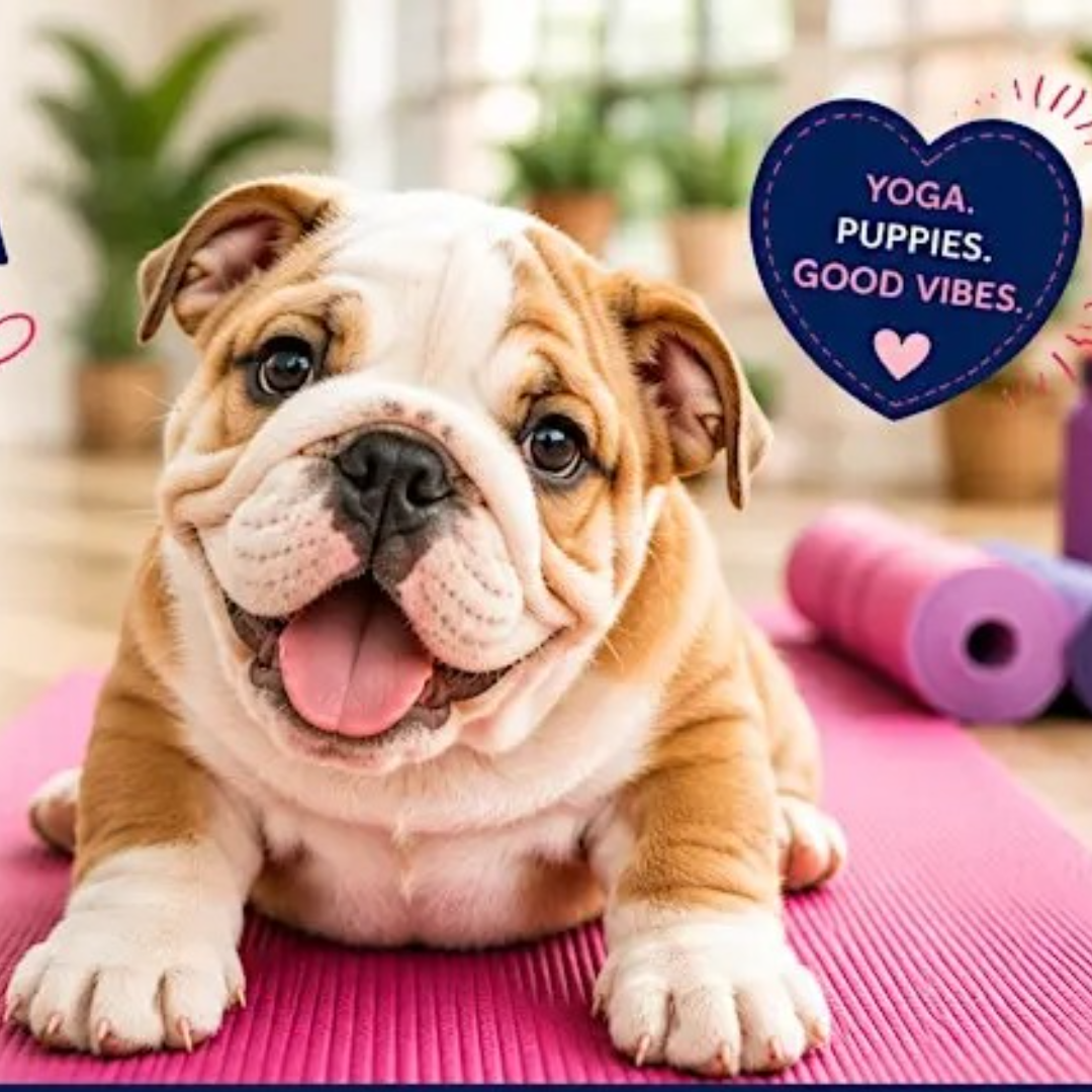 Puppy Yoga with English Bulldogs in Toronto