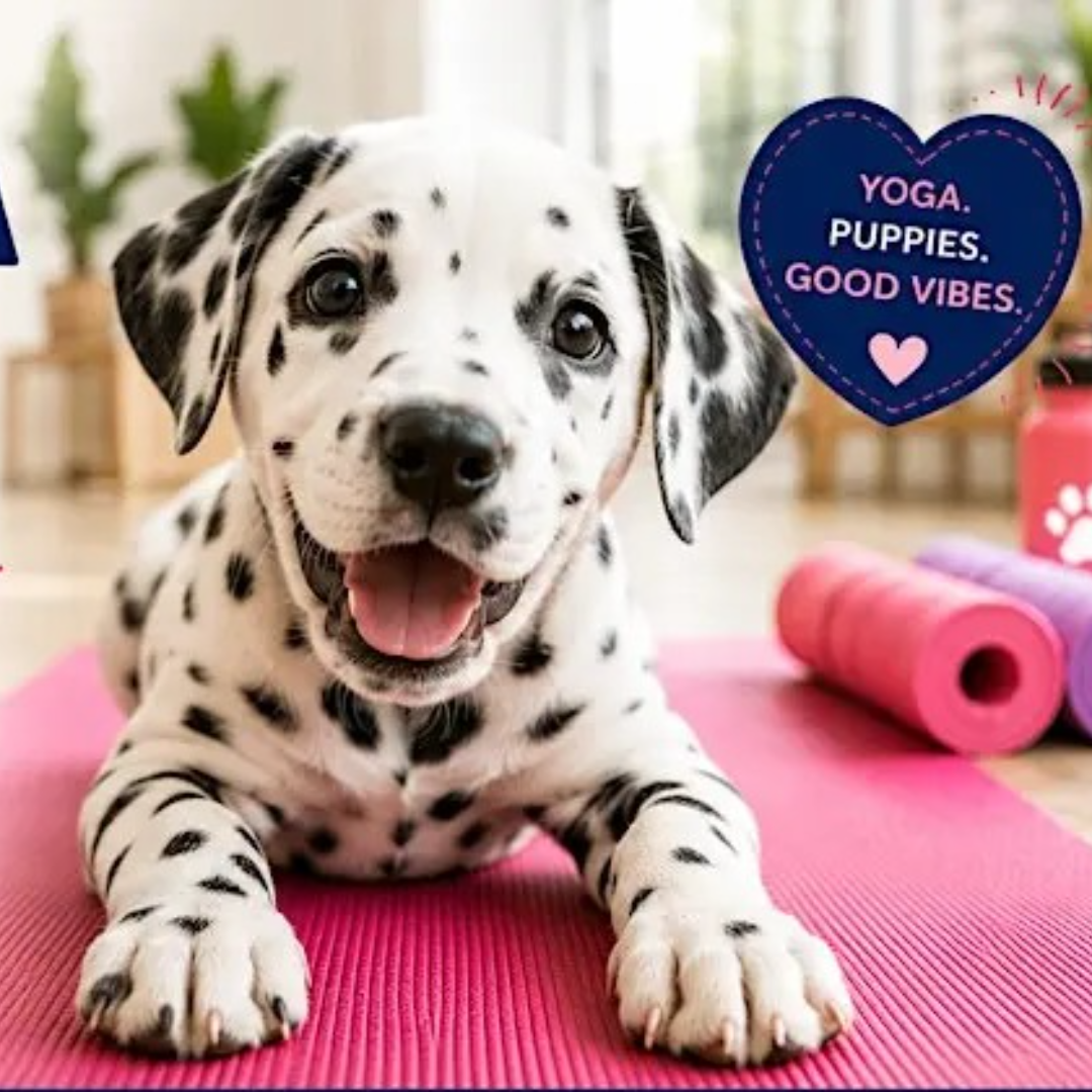 Puppy Yoga with Dalmatians in Toronto
