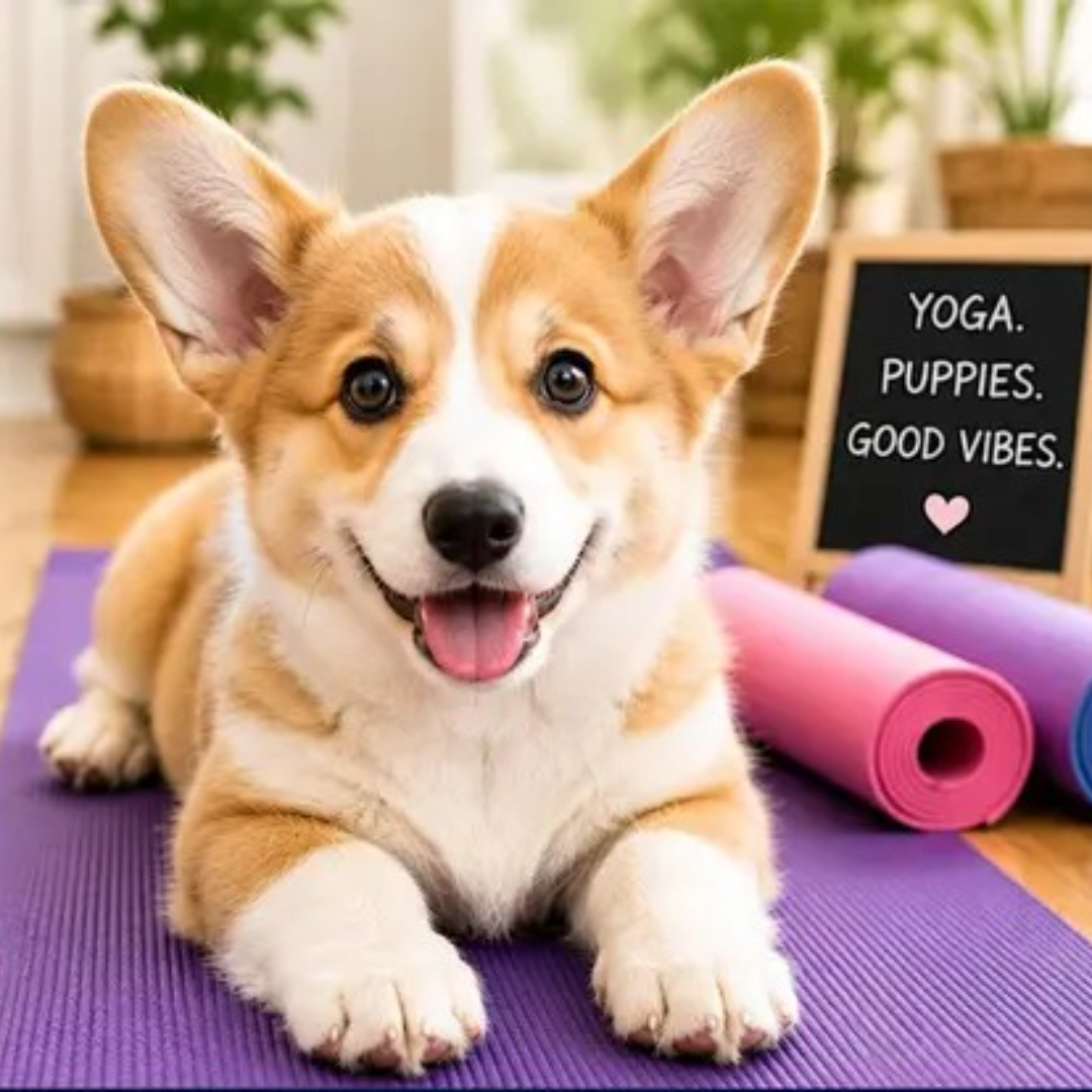 Corgi Puppy Yoga in Mississauga