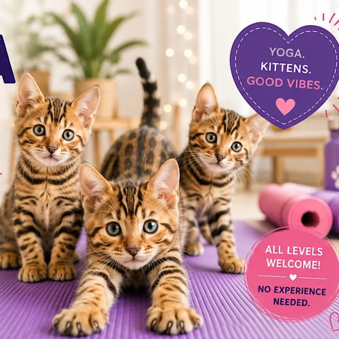 Bengal Kitten Yoga in Mississauga