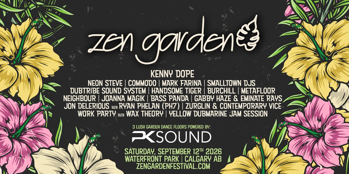 Zen Garden 2026 event banner from Showpass